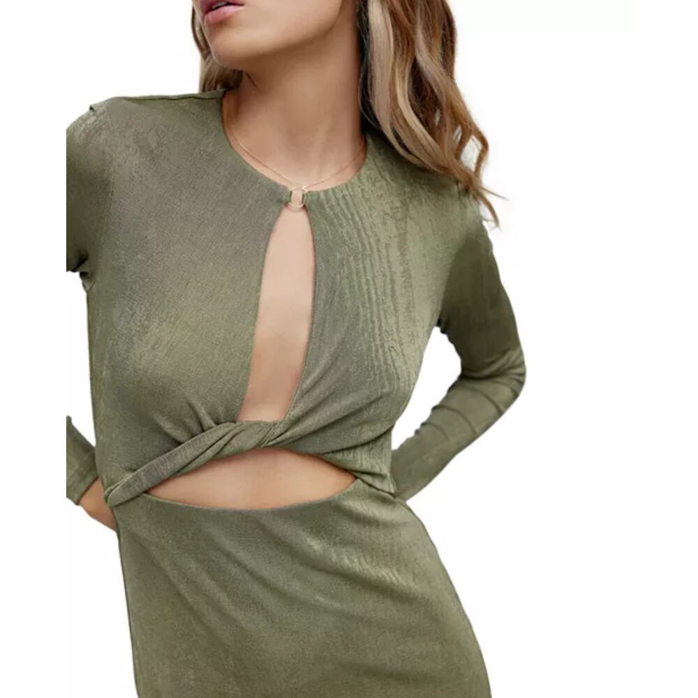 Significant Other Ivy Front Cutout Mini Dress Green NWT SOLD OUT Retail $200 - Picture 4 of 8